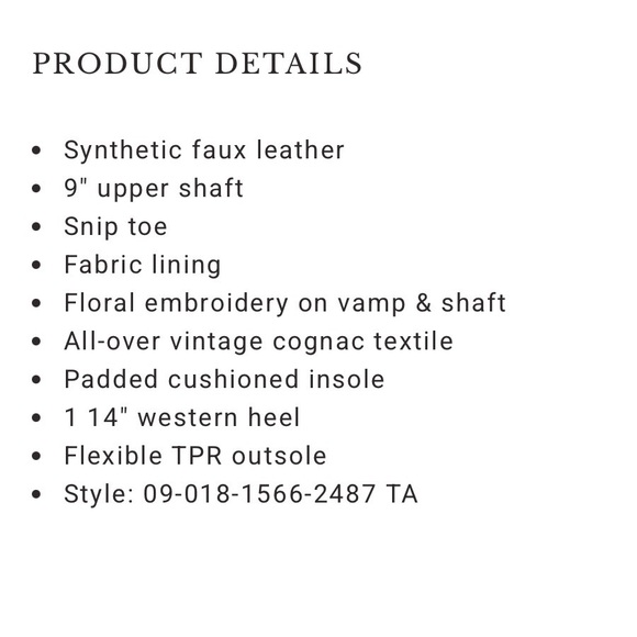 ROPER GIRLS' JULIET VINTAGE FAUX LEATHER EMBROIDERED WESTERN BOOT -
SNIP TOE - Picture 11 of 11